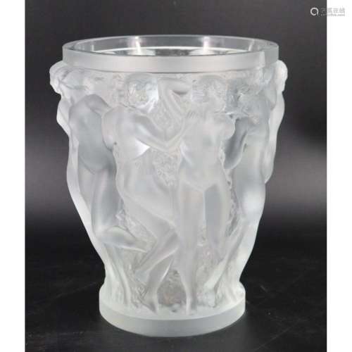 Lalique France Glass Bacchantes Vase As / Is.