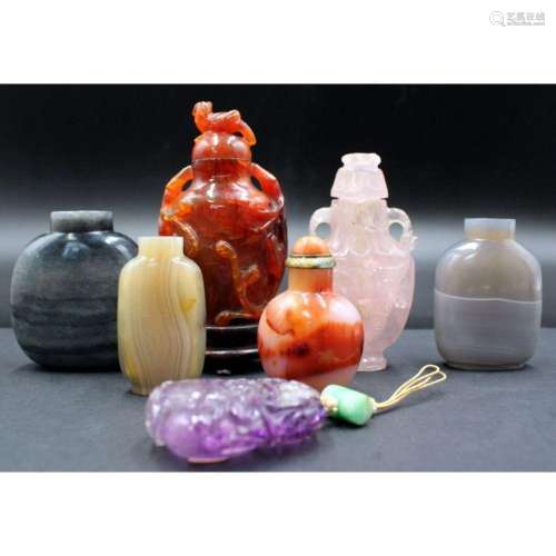 Chinese Carved Objects and Snuff Bottles.