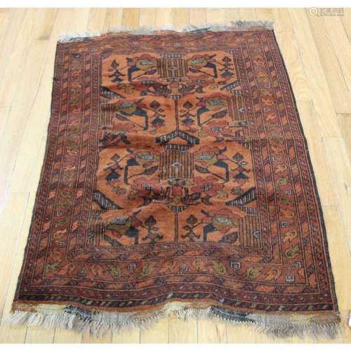 Antique And Finely Hand Woven Area Carpet.