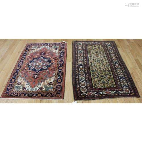 2 Antique And Finely Hand Woven Carpets.