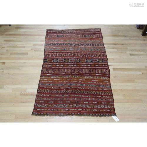 Antique And Finely Hand Woven Carpet.