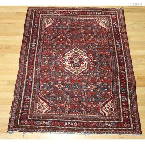 Vintage And Finely Hand Woven Carpet.