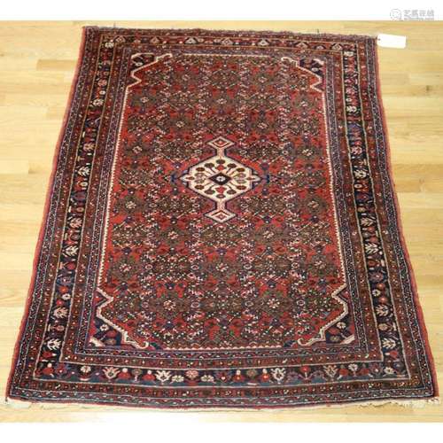 Vintage And Finely Hand Woven Area Carpet.