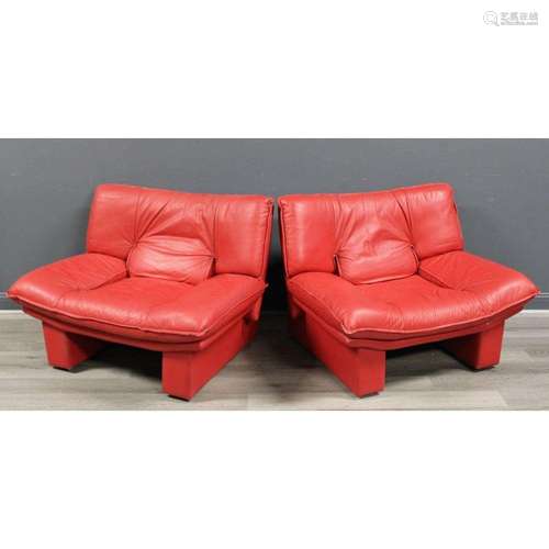 FLEP S.p.A. BITONTO Italian Leather Club Chairs