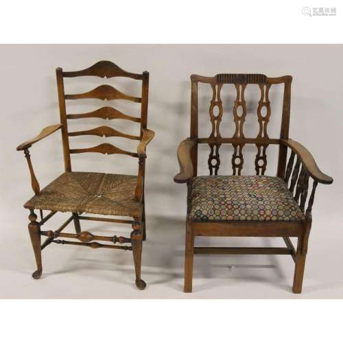 2 Antique Arm Chairs.