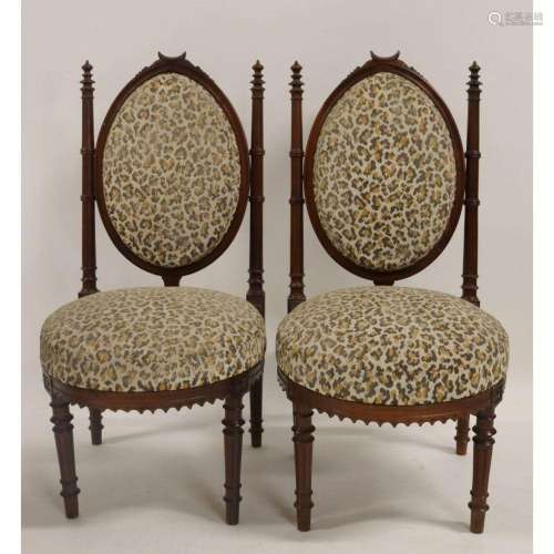 A Pair Of Victorian parlor Chairs .