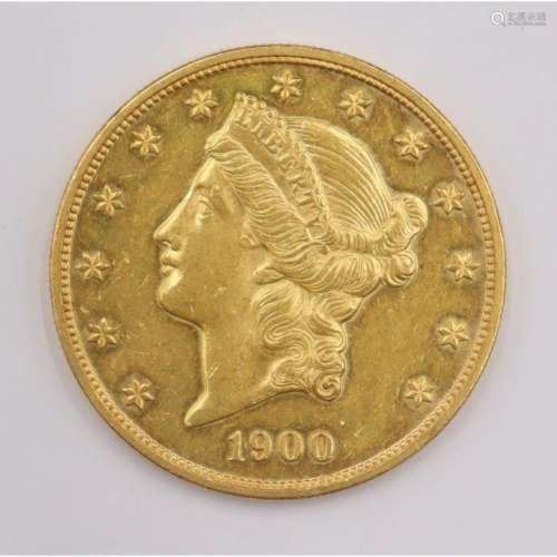 NUMISMATICS. 1900 $20 Liberty Head Double Eagle