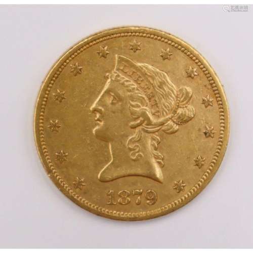 NUMISMATICS. 1879 S $10 Liberty Head Eagle Gold