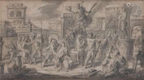 François VERDIER (Paris 1651 - 1730)Vénus et Vulcain - Scène...