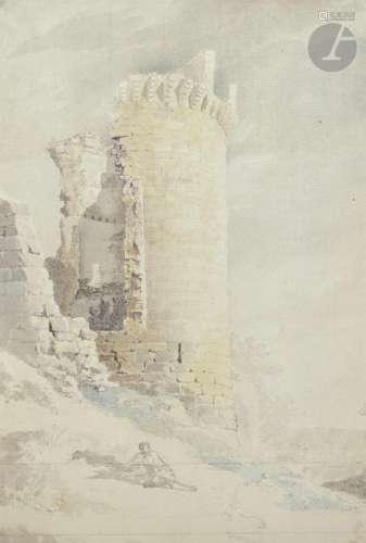 Jean-Lubin VAUZELLE (Angerville 1776 - 1839)Donjon du Chatea...