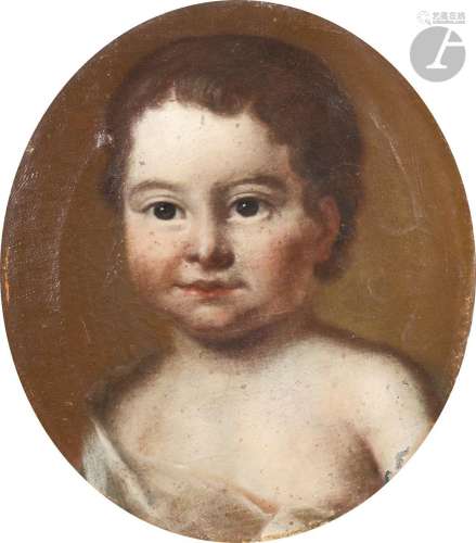 École FRANçAISE vers 1800Portrait d’enfantToile d’origine ov...