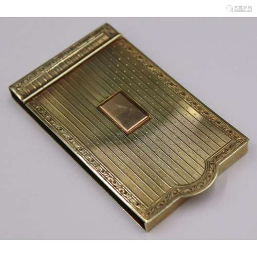 GOLD. 14kt Gold Hinged Notepad Cover.