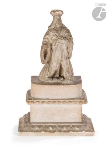 Jules Sohn (XIXe siècle)Figurine de personnage royalPlâtre s...