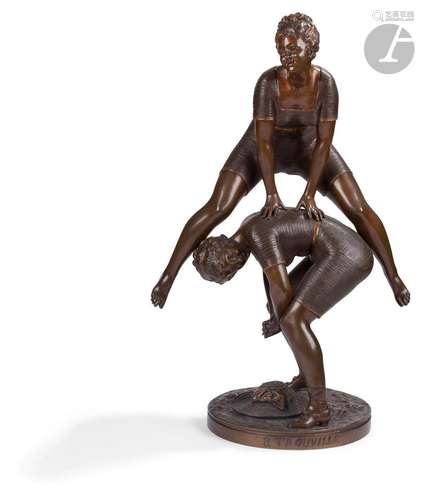 Comte Édouard Guy Du Passage (1872-1925)Lièvre courantBronze...