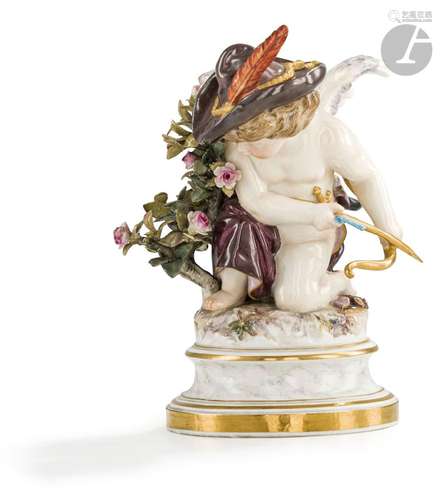 Meissen Ensemble de quatre statuettes en porcelaine représen...