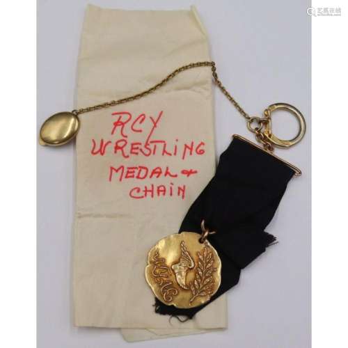 GOLD. Raymond C. Yard s NYAC Gold Wrestling Medal.