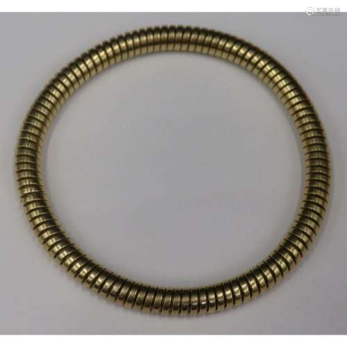JEWELRY. Vintage 14kt Gold Tubogas Bracelet.