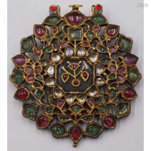 JEWELRY. Mughal Indian High Karat Gold, Diamond,