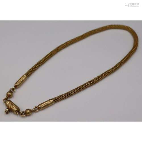 JEWELRY. Victorian 14kt Gold Chain Necklace.