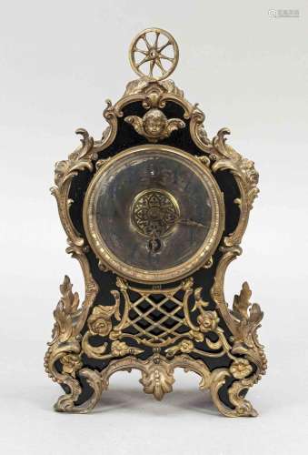 Lenzkirch table clock, ebonise
