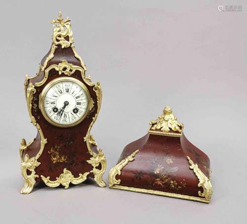 A small Boulle clock on a cons