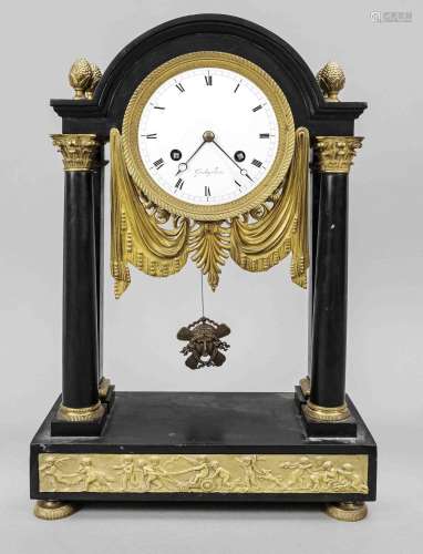 Empire portal clock, France, 1