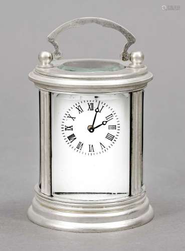 Round travelling clock, 2nd ha