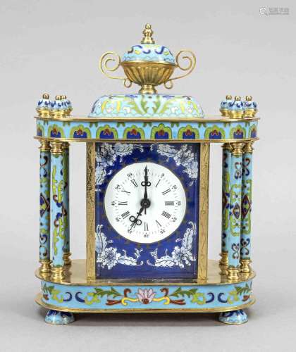 Cloisonné table clock, 2nd hal