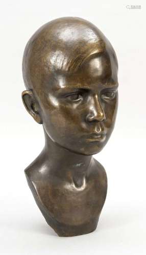 Sculptor c. 1920, boy's head,