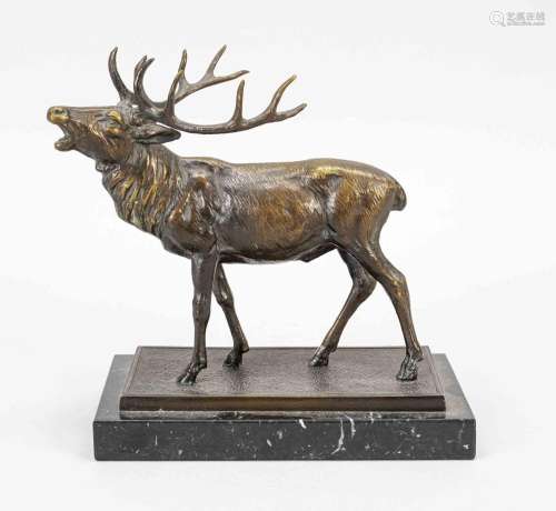 Sculptor c. 1900, roaring stag