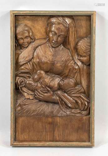 Christian spolia relief, oak.