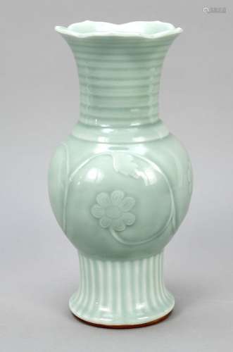 A celadon vase, China, 20th ce
