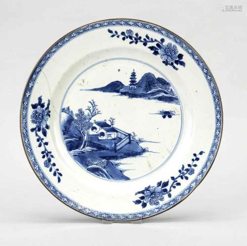 Plate of export porcelain, Chi
