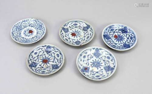 Five plates, China, Qing dynas