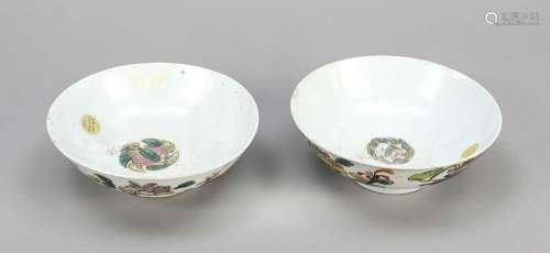 2 Tongzhi bowls, China, Qing d