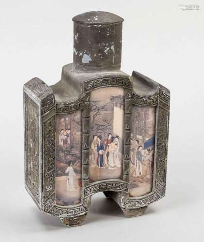 Metal bottle, China, probably