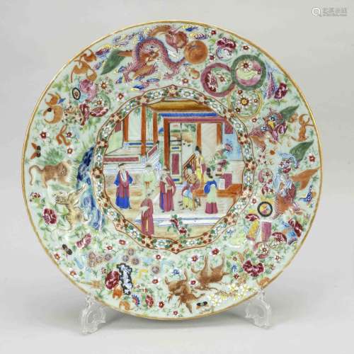 Large Canton Porcelain Plate,