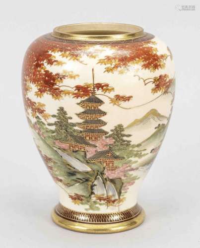 Satsuma vase autumn maple(jap.