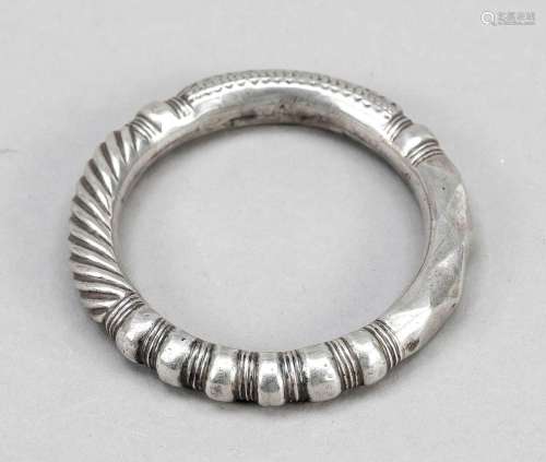 Silver bangle, North India or