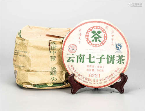 2007年 中茶绿印6221普洱生茶