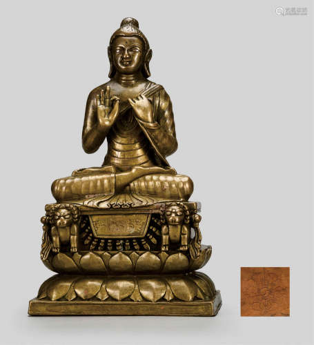 藏传合金铜斯瓦特佛像