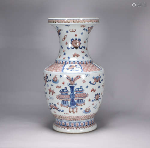 Qing Dynasty Yongzheng blue and white underglaze Hongbo anci...