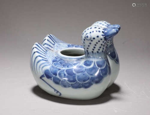 Blue and White Duck Shaped Washer