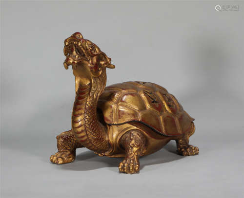 Gilded turtle-shaped aromatherapy in Qing Dynasty