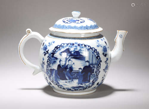 Blue and White Teapot Qianlong Style