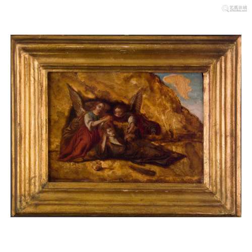 Pittore siciliano del XVII secolo, Santa Rosalia eremita con...