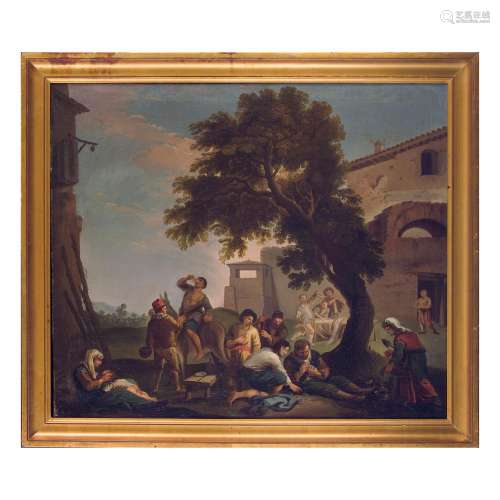 Paolo Monaldi (Roma 1710 – dopo il 1779), Scena di osteria