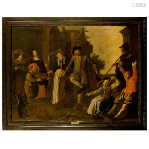 Pittore fiammingo del XVII secolo, Scena bambocciante
