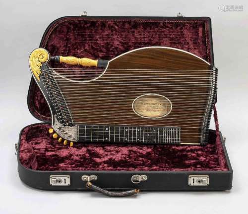 Zither, mid-20th century, wood, ins