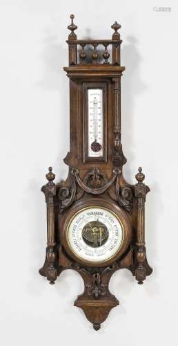 Large wall barometer, late 19th cen